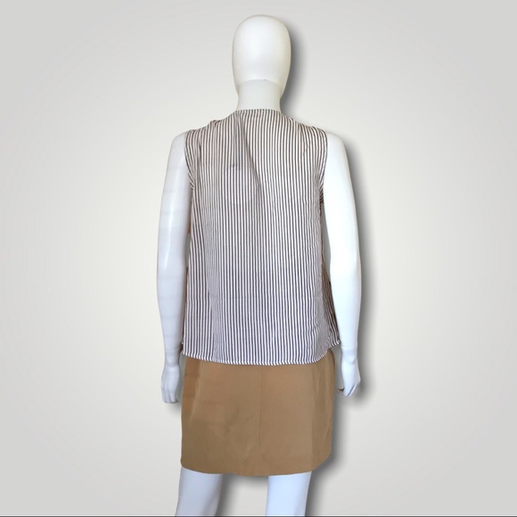 Line & Dot Brown Stripe Top with Fringe Medium A - Picture 2 of 4
